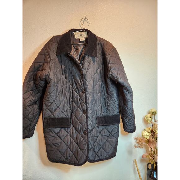 O'Kief & O'Kief XL Silk‎ Blend Quilted Jacket Corduroy Collar Barn Coat chore - Picture 1 of 4